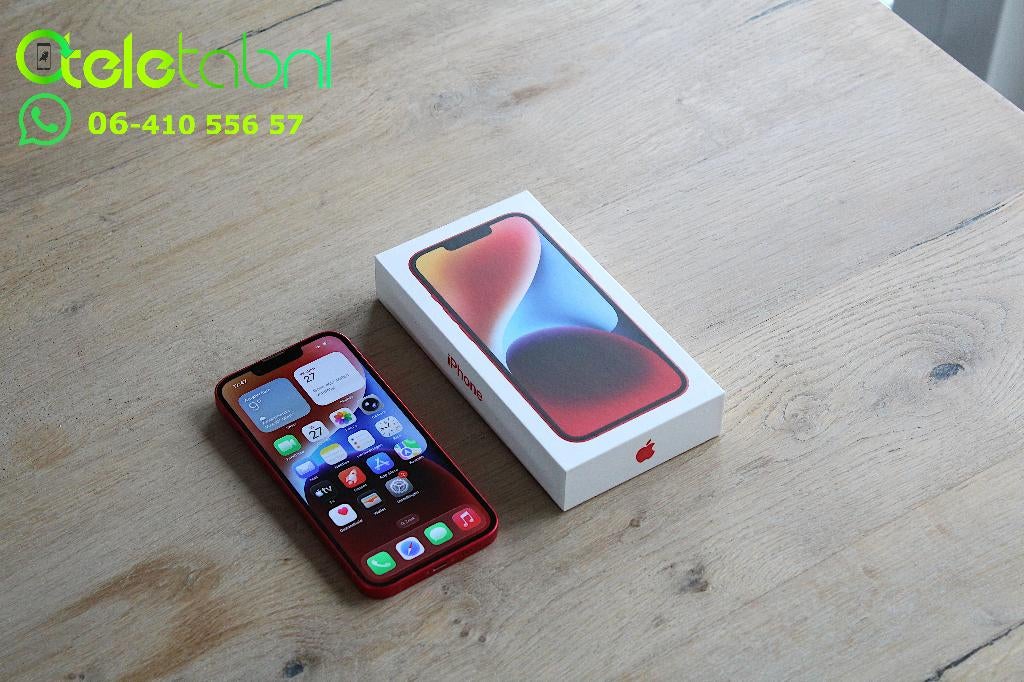 iPhone 14 - 128GB - Rood | Zeer netjes | Garantie | Batt 88%, Apple, 88 %, Ophalen of Verzenden, Apple