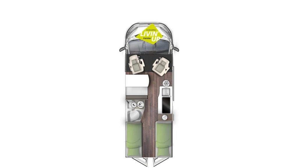 Forster V636EB Mj22-160Pk-4 persoons-lengte bed-hefdak, Overige merken, Buscamper of Camperbus, Ringverwarming, Fiat