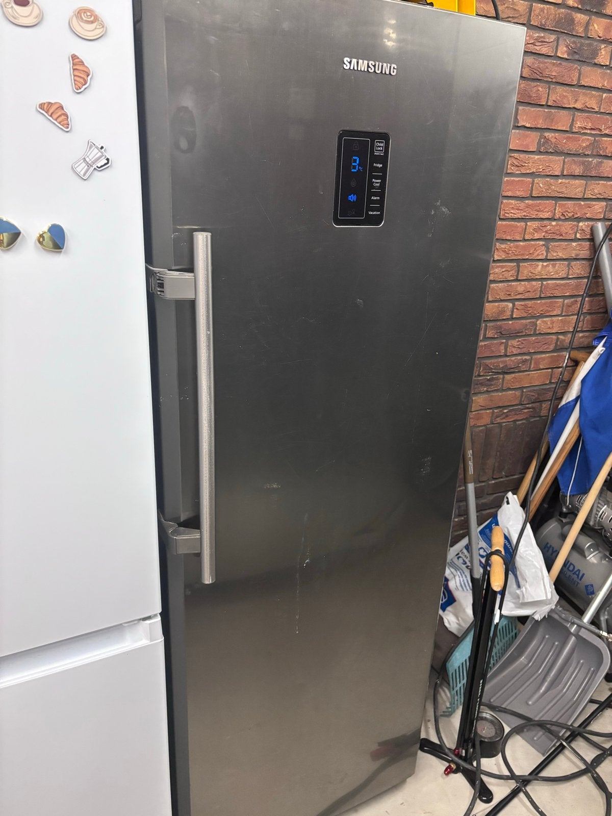 Samsung Koelkast - Garage/schuur - moet nu weg!, 200 liter of meer, 60 cm of meer, Zonder vriesvak, Gebruikt