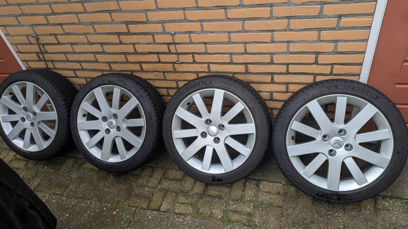 Originele Hockenheim wielen met bijna nieuwe Michelin banden, Ophalen, 17 inch, 205 mm, Zomerbanden