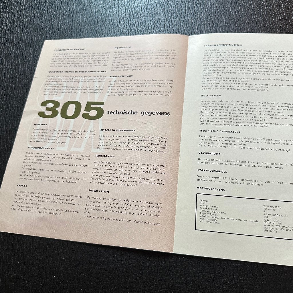#20) PERKINS Six 305 - 1960 - Automobiel-dieselmotor, Verzenden, Gelezen, Overige merken