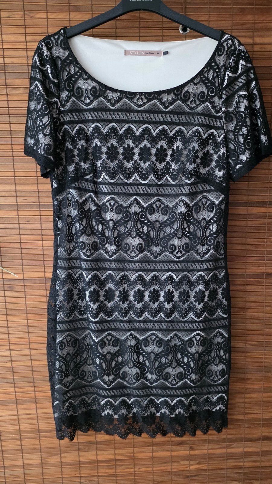 Styles by Steps Kanten Jurk Zwart/Crème Maat M, Kleding | Dames, Maat 38/40 (M), Zwart, Ophalen of Verzenden, Zo goed als nieuw