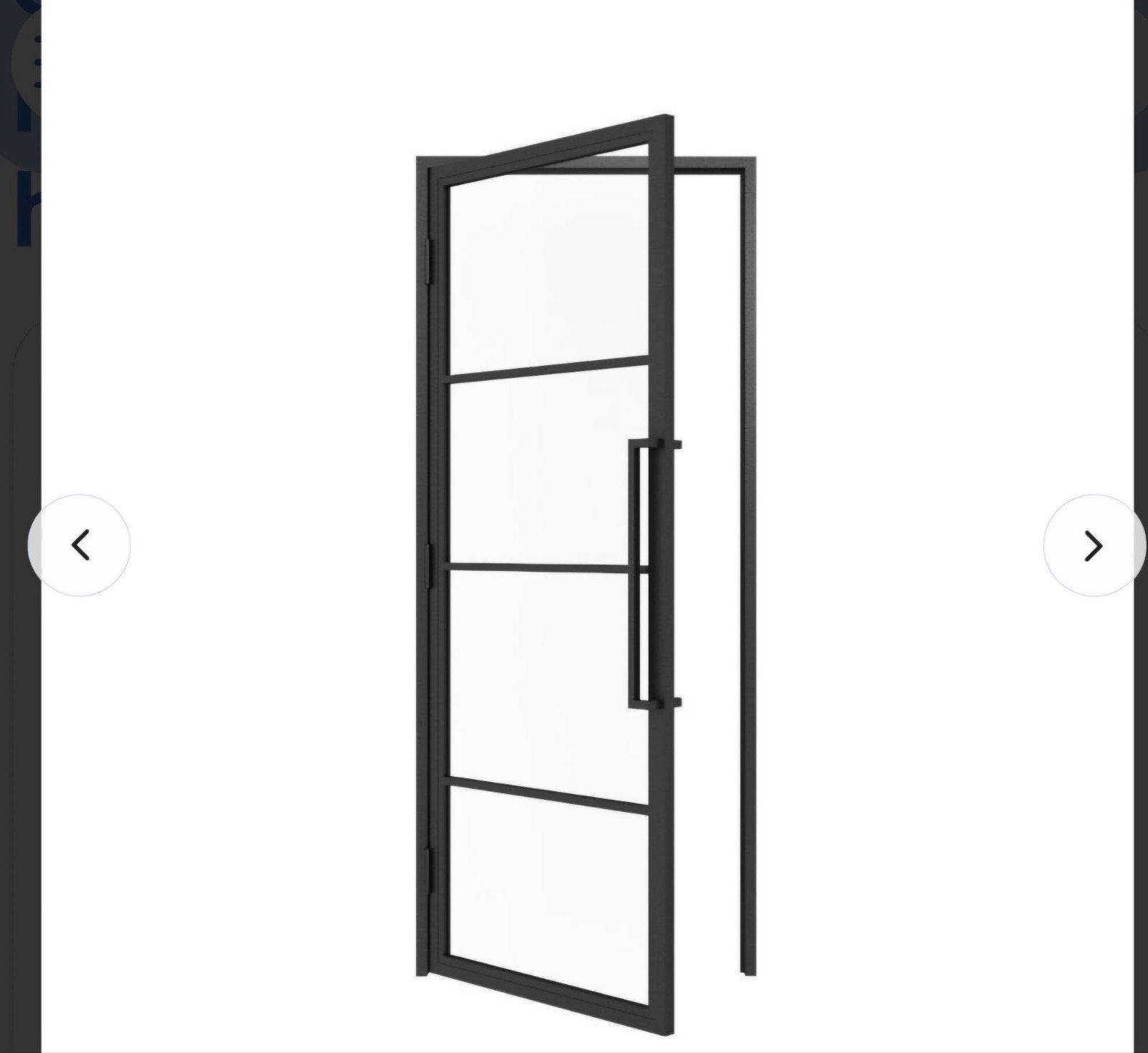 zwarte stalen deur, helder glas gloed nieuw, Ophalen, 80 tot 100 cm, Binnendeur, Nieuw