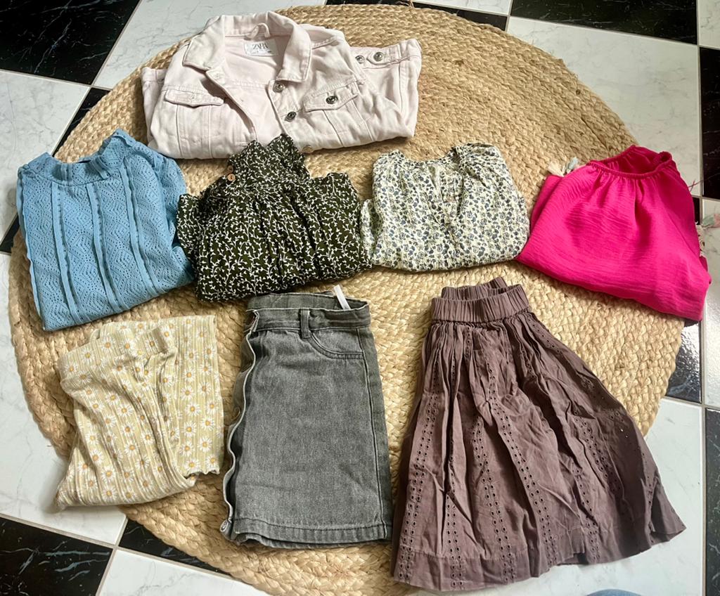 Lief pakketje meisjes kleding 122/128, Ophalen of Verzenden, Zo goed als nieuw, Meisje, Jurk of Rok