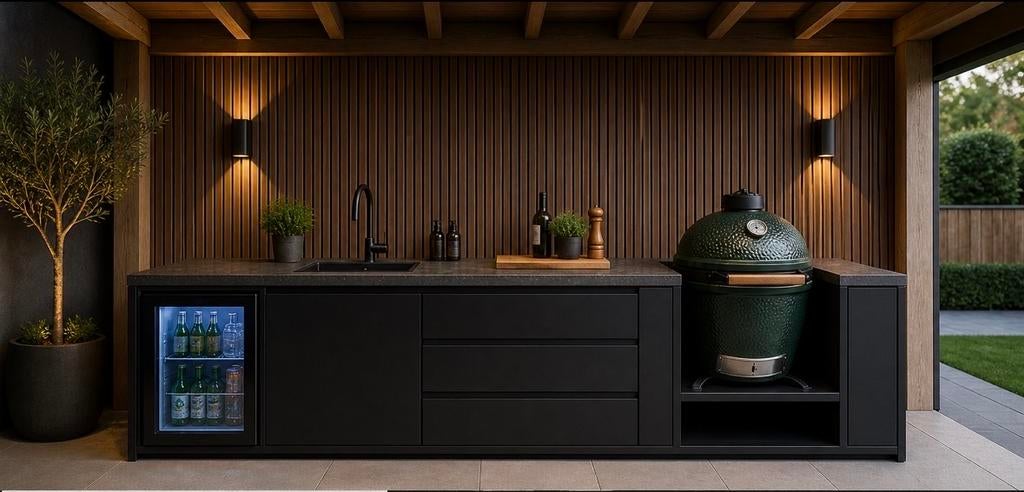 Luxe buitenkeuken op maat gemaakt, Ophalen of Verzenden, Nieuw, Houtskool, Inbouw