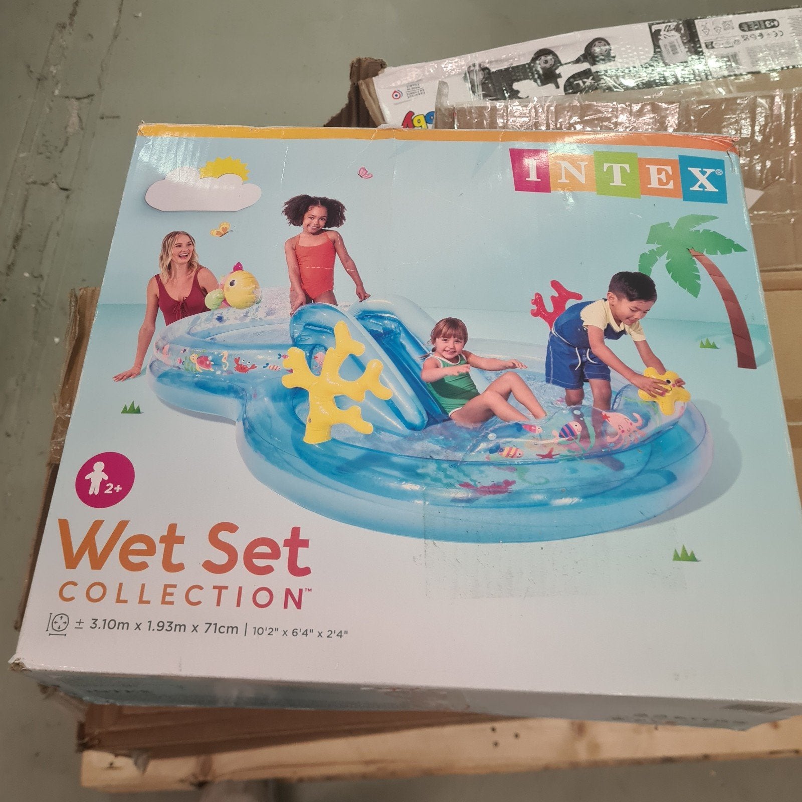 Intex Wet Set Opblaaszwembad met glijbaan (3.10m), Ophalen of Verzenden, Nieuw