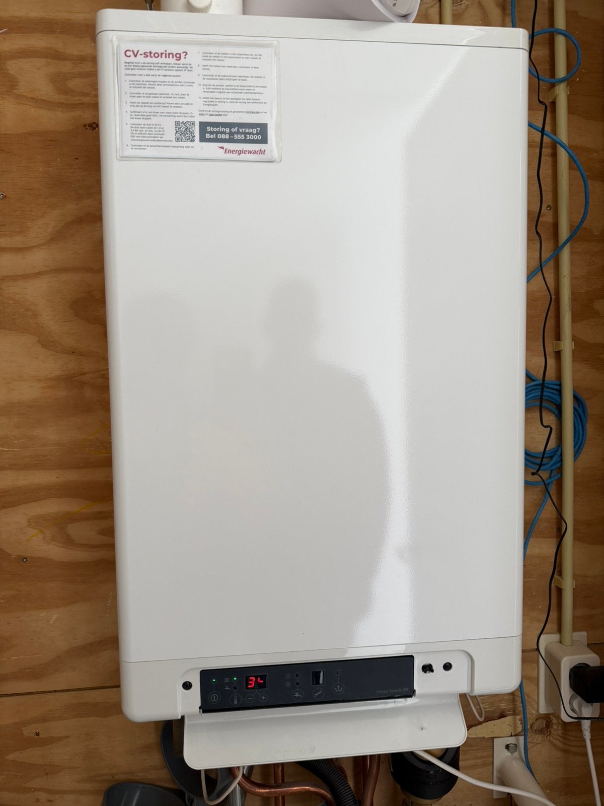 Intergas HR Kombi Kompakt HRE 36/30 A (2022), Ophalen, 30 tot 80 cm, Hoog rendement (Hr), Cv-ketel of Combi-ketel