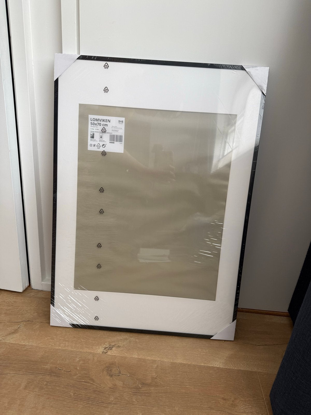 IKEA LOMVIKEN Fotolijst 50x70 cm - Zwart, Nieuw, Ophalen, Nieuw, Fotolijst, Met glas