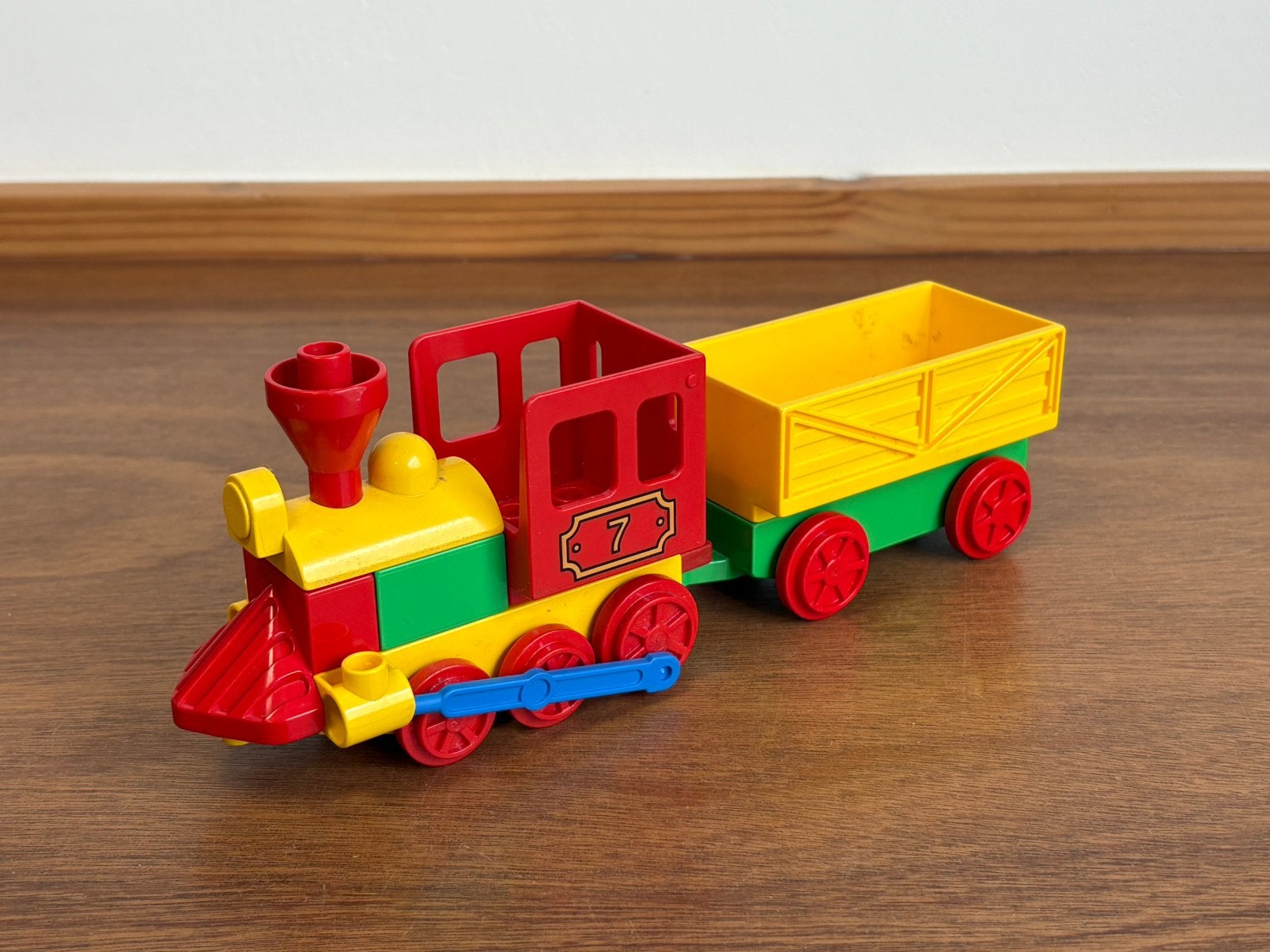 Duplo duwtrein met wagon 5, Ophalen of Verzenden, Zo goed als nieuw, Duplo
