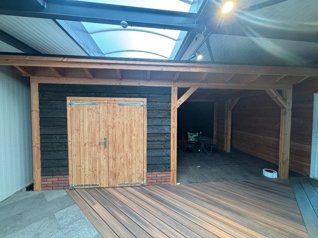 Hillhout Overkapping/Schuur 600x300cm Douglas, Tuin en Terras, Ophalen, Zo goed als nieuw, Veranda
