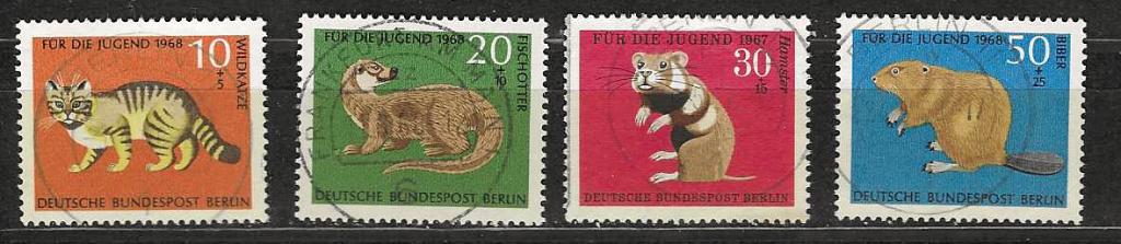 Berlin 316-319, Ophalen of Verzenden, BRD, Gestempeld