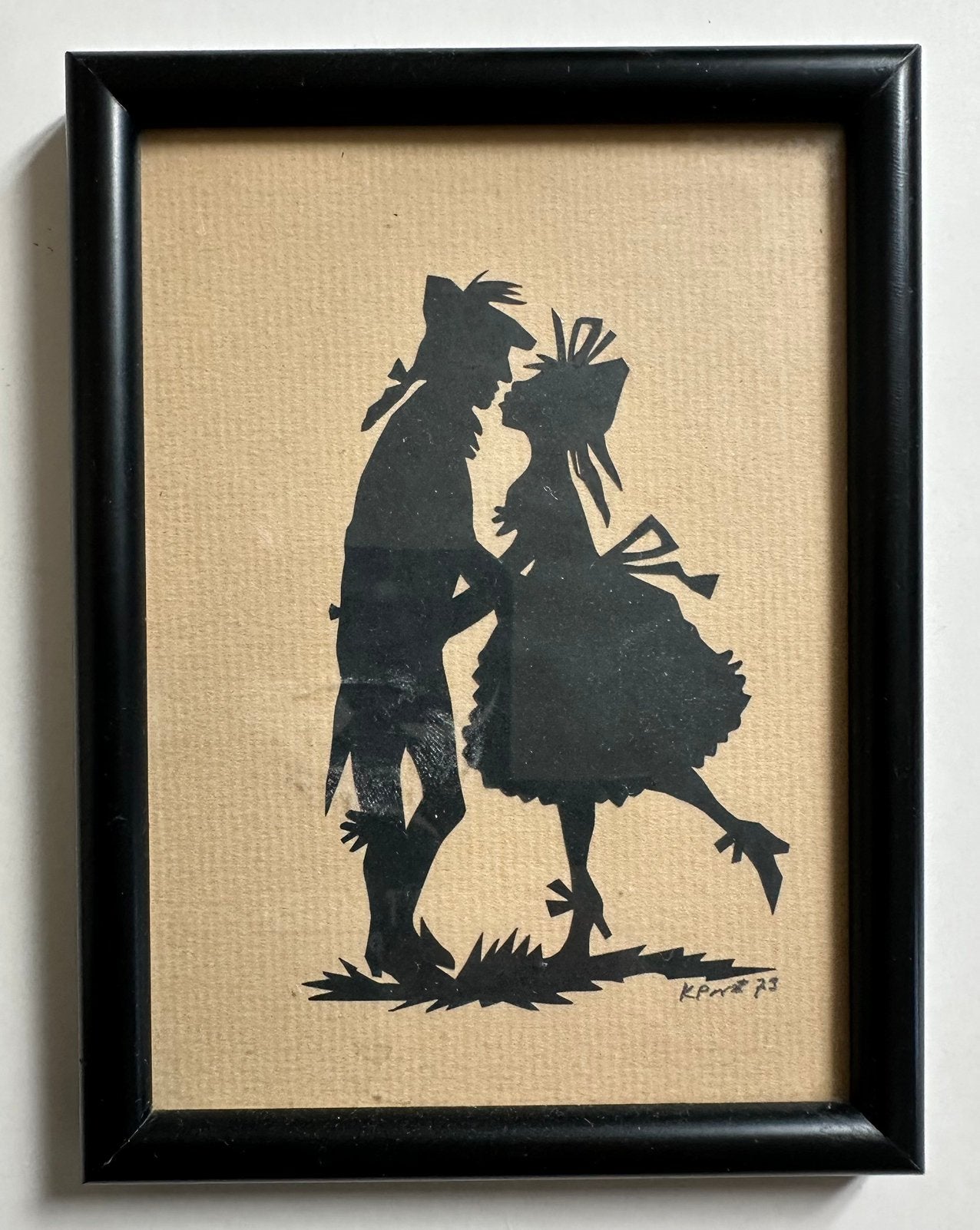 Silhouet knipkust clipart ingelijst, Ophalen of Verzenden