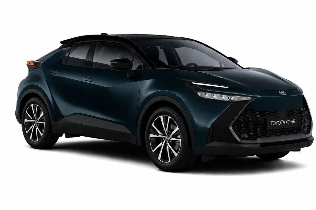 Toyota C-HR 1.8 Hybrid 140PK Dynamic Bi-Tone/Winter-pack/Gr., 12 maanden, 4 cilinders, Blauw, Leder en Stof