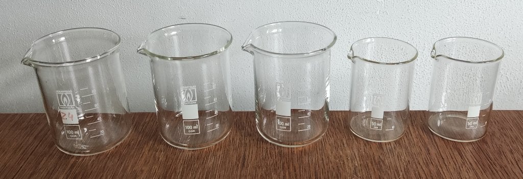 Jenaer Glas bekerglas met schenktuitje, Ophalen of Verzenden, Gebruikt