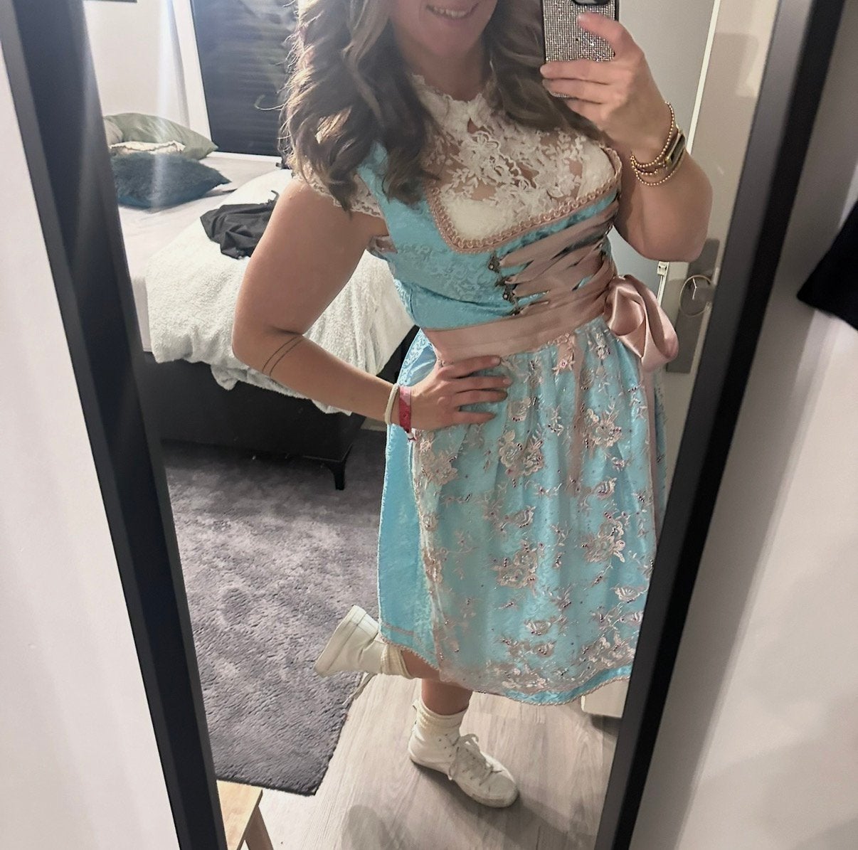 Dirndl maat 42/44, Kinderen en Baby's, Ophalen, Zo goed als nieuw, Meisje