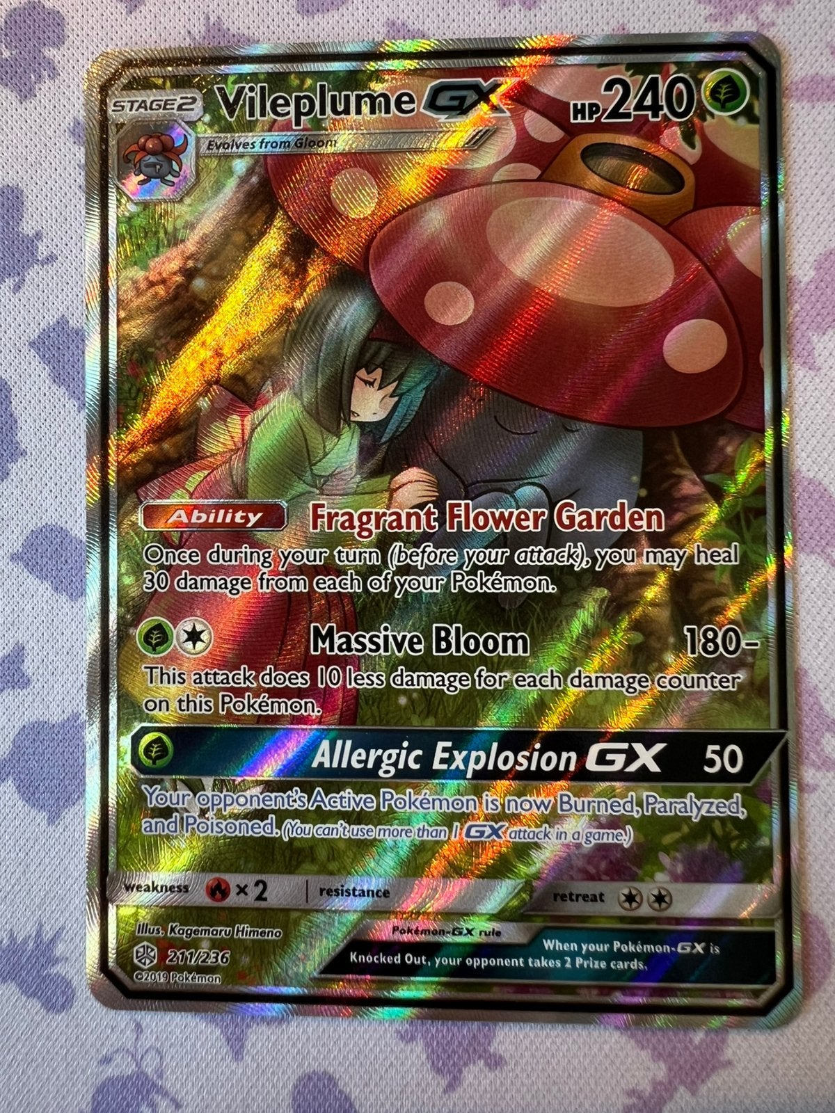 Vileplume 211 Cosmic Eclipse, Ophalen of Verzenden, Zo goed als nieuw, Losse kaart, Foil