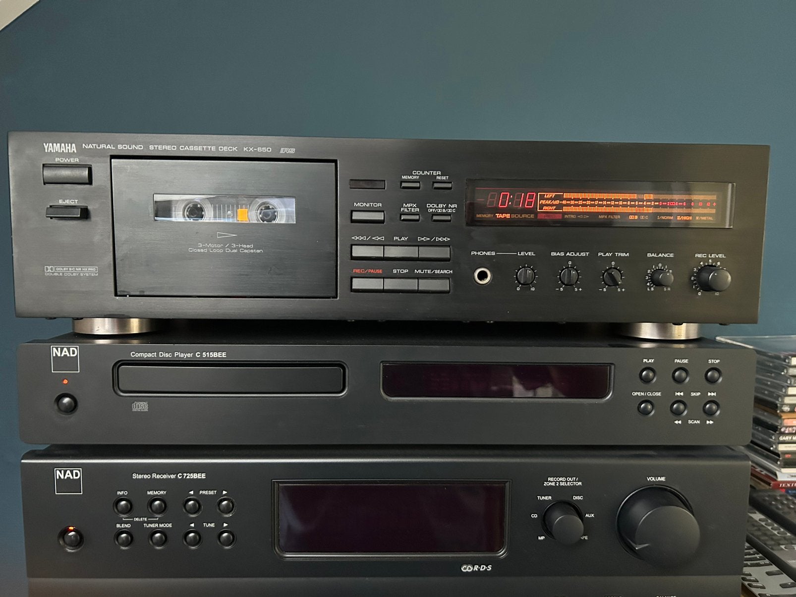 Yamaha KX-650 Cassettedeck - Natural Sound, Ophalen of Verzenden, Enkel, Overige merken, Tiptoetsen