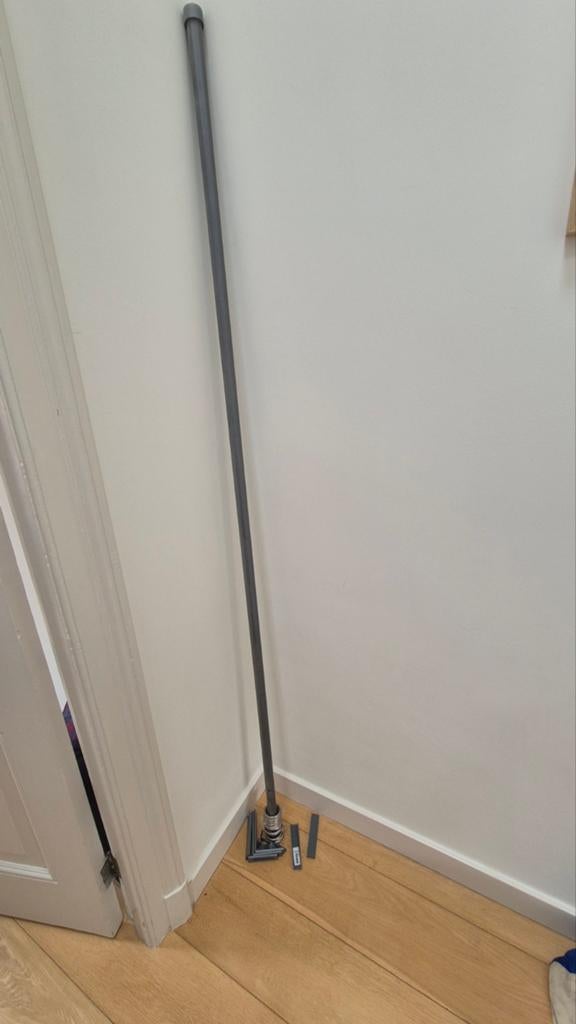 Gordijnroede 220 cm met ringen en steunen, Ophalen, Gebruikt, Grijs, 200 cm of meer