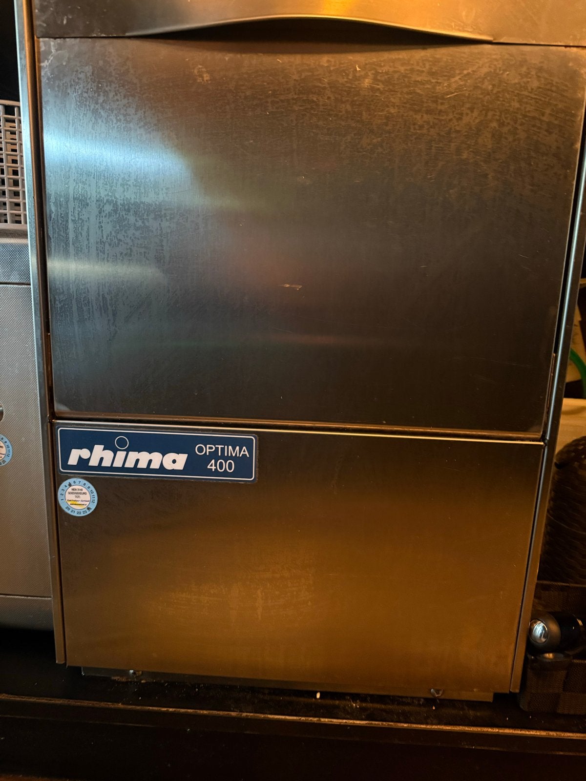 Rhima Optima 400 professionele vaatwasser, Ophalen, Gebruikt, Minder dan 85 cm, 14 tot 18 liter
