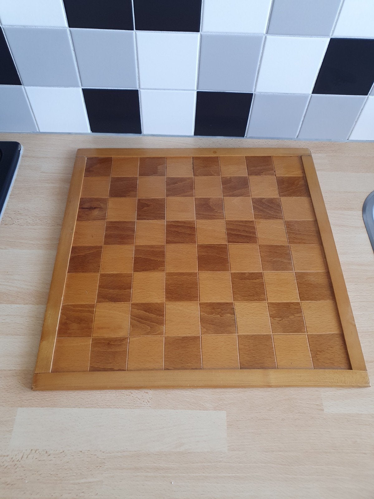 Houten schaakbord, dambord, Hobby en Vrije tijd, Een of twee spelers, Ophalen of Verzenden, Gebruikt