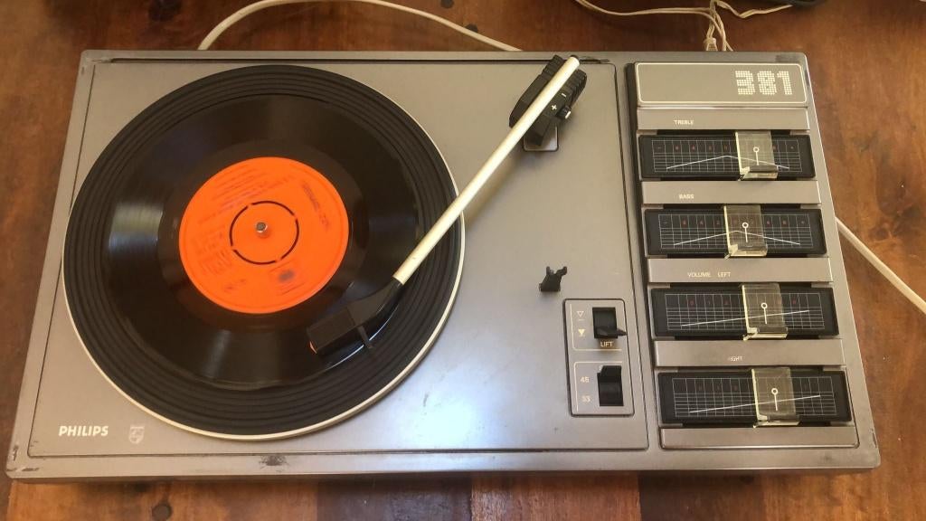mooie vintage philips pickup 381 uit het jaar 1978, Audio, Tv en Foto, Platenspelers, Ophalen of Verzenden, Philips