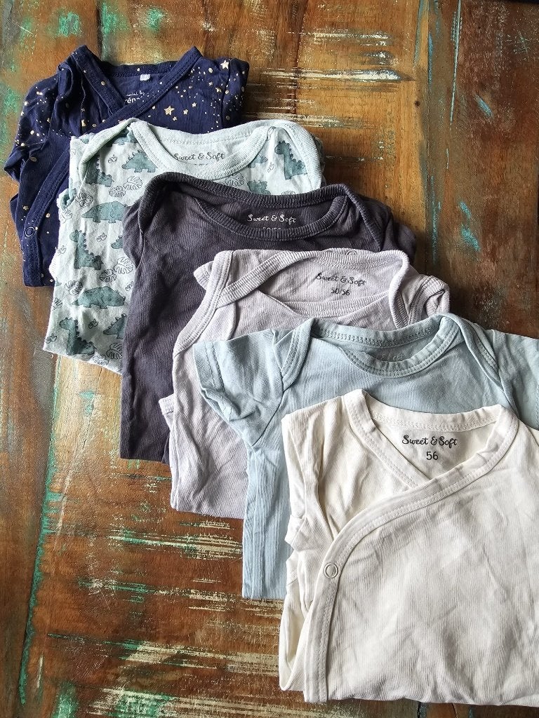 Babykleding maat 50/56 | 20 rompers | €5,- (A14), Ophalen of Verzenden, Gebruikt, Jongetje of Meisje, Nacht- of Onderkleding