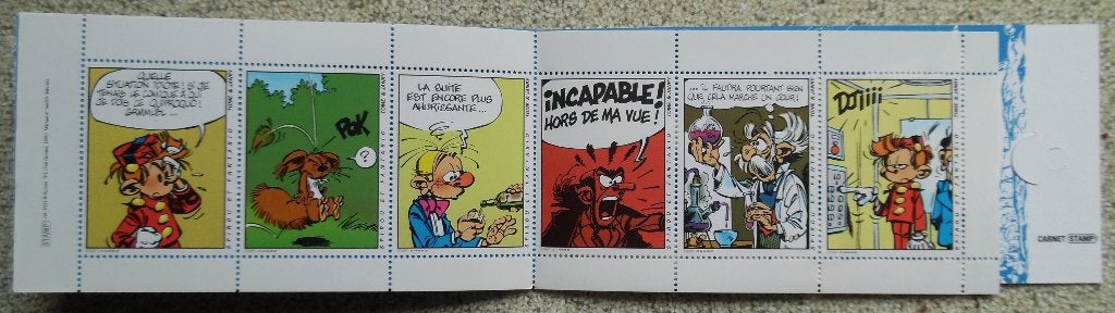 Boekje Spirou-Fantasio sluitzegels, Eén stripboek, Ophalen of Verzenden, Zo goed als nieuw