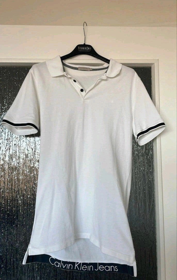 Calvin Klein wit polo shirt, Calvin Klein, Wit, Ophalen of Verzenden, Zo goed als nieuw