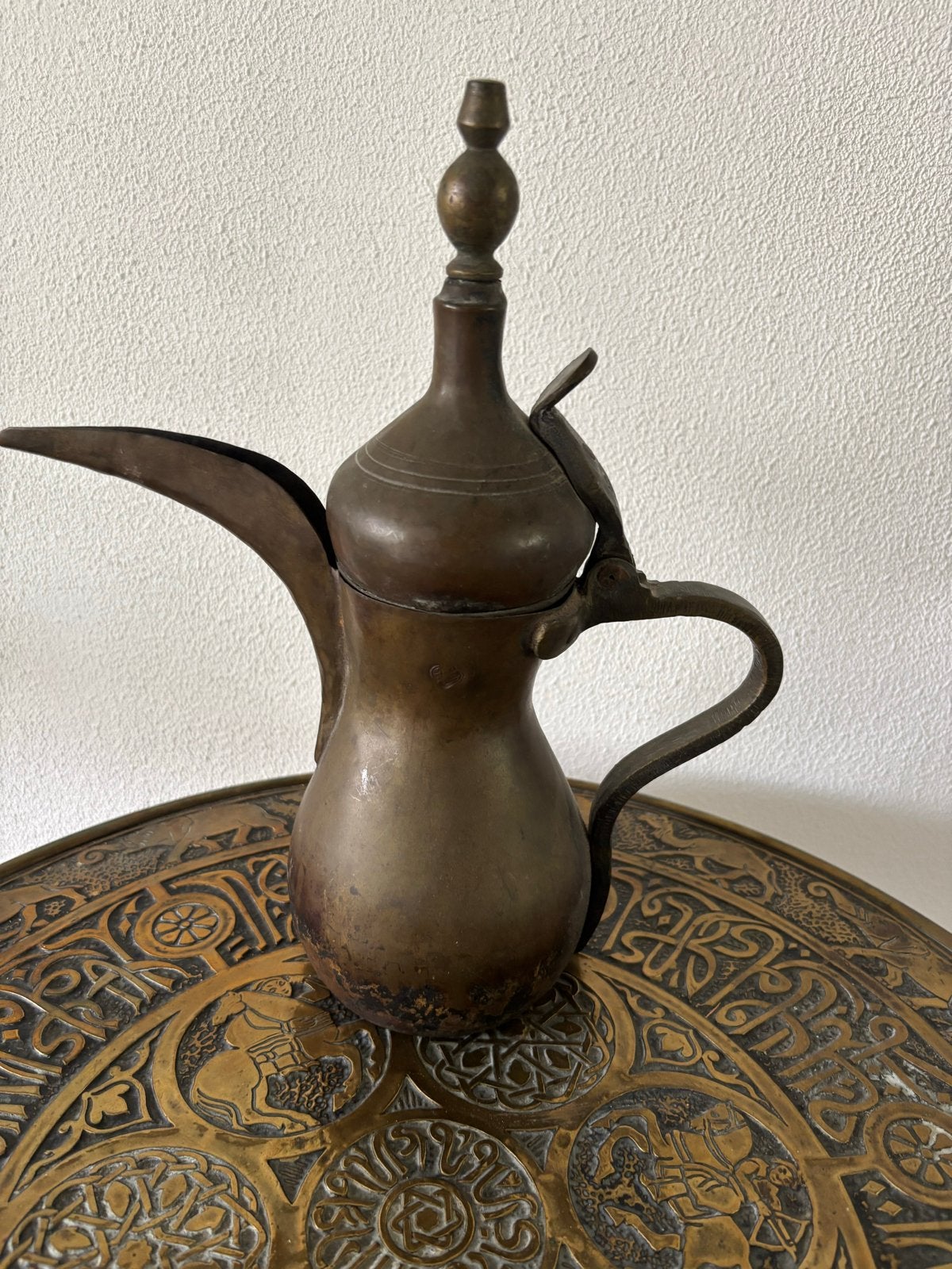 Antieke Arabische Dallah Koffiepot - Koper, Antiek en Kunst, Antiek | Koper en Brons, Ophalen of Verzenden, Koper
