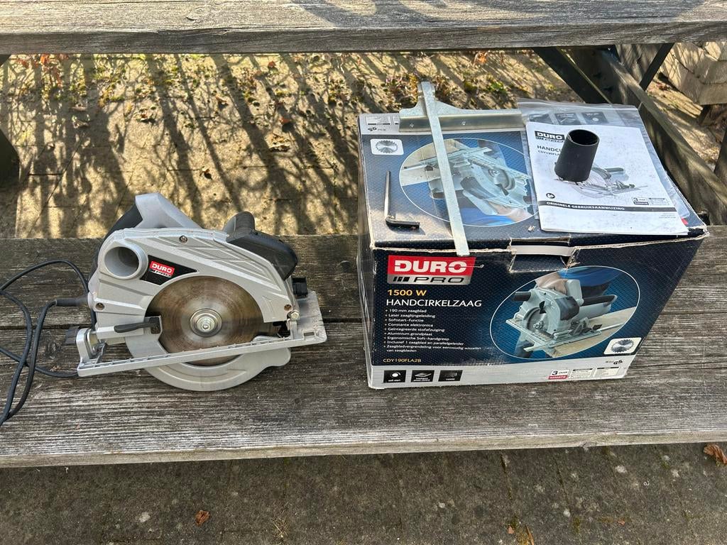 Duro Pro Handcirkelzaag 1500W, Ophalen, Gebruikt, Cirkelzaag, 70 mm of meer