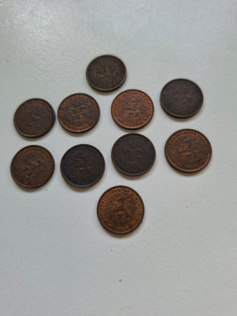 10 Halve Centen Nederland - Diverse Jaartallen (1922-1937), Postzegels en Munten, Munten | Nederland, Ophalen of Verzenden, Koningin Wilhelmina