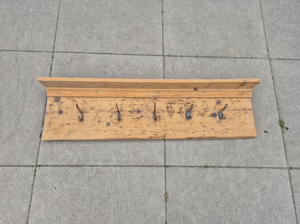 Oude franse houten kapstok, Zo goed als nieuw, Minder dan 100 cm, Hout, Ophalen