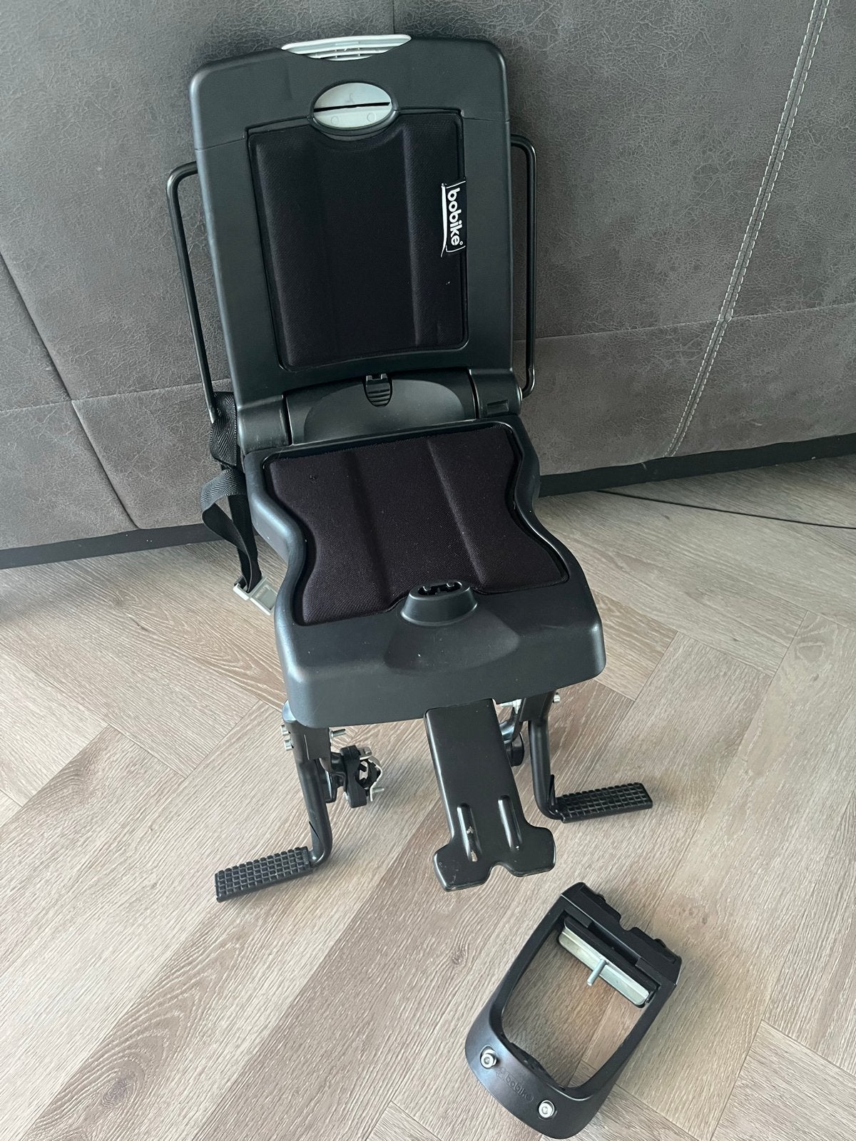 Bobike classic junior fietsstoeltje zwart, Ophalen, Achterzitje, 0 t/m 13 kg, Gebruikt