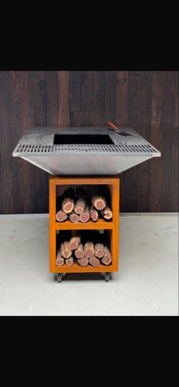 Vierkante Vuurkorf / BBQ - Multifunctioneel, Tuin en Terras, Vuurkorven, Ophalen, Gebruikt, Vuurkorf