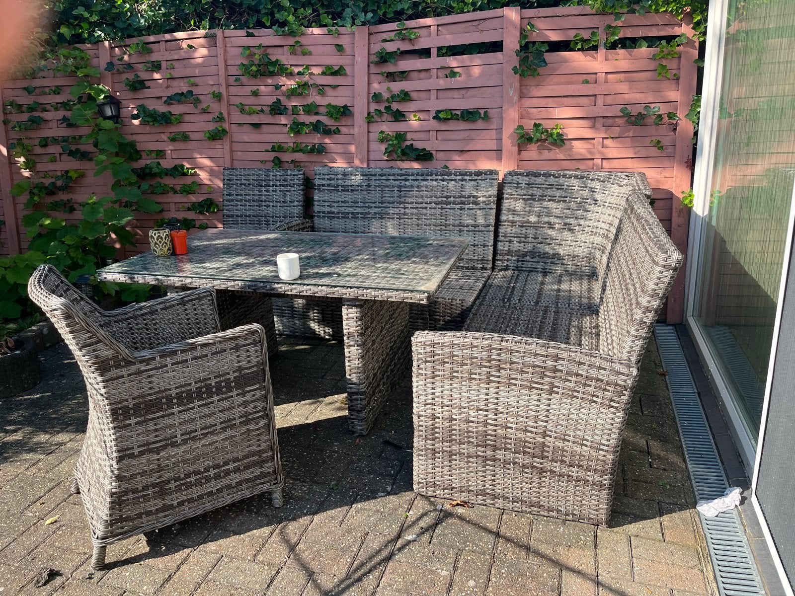 Complete tuinset loungeset kussens, Ophalen, Zo goed als nieuw