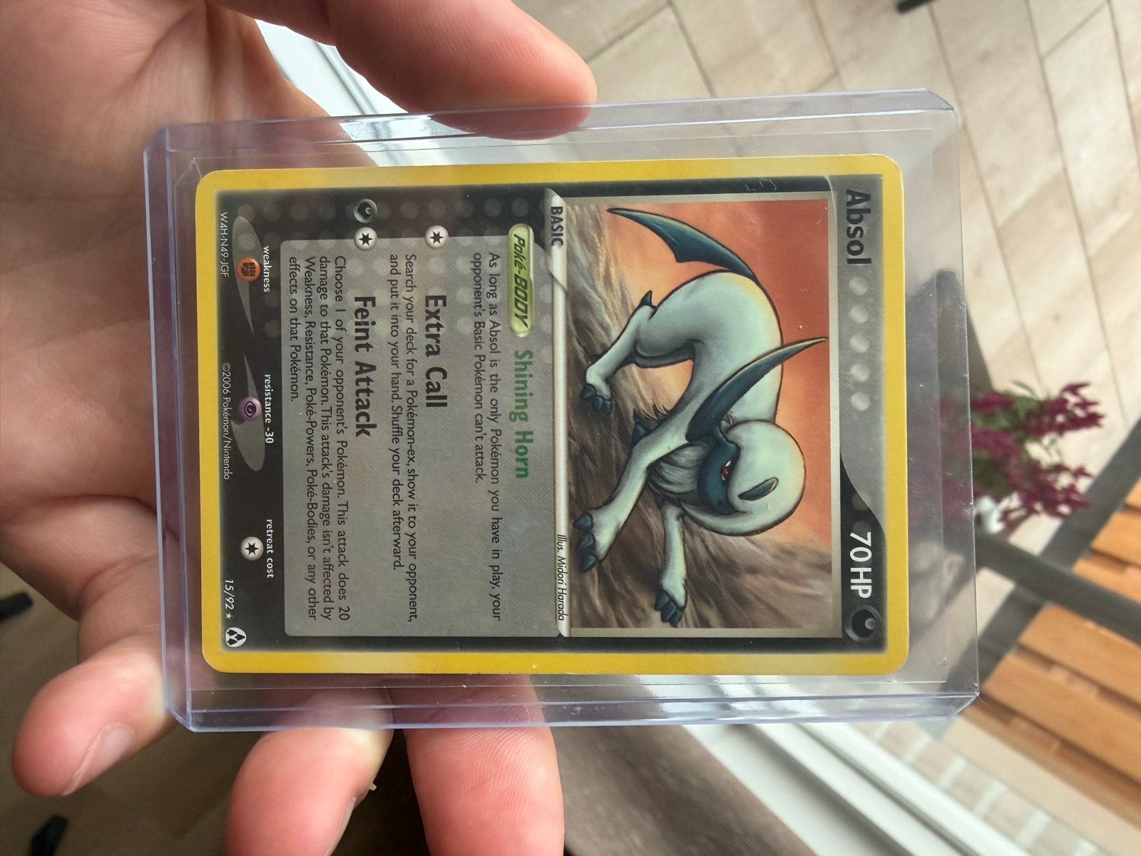 Absol #15/92 EX Legend Maker non-holo Pokémon 2006, Ophalen of Verzenden, Zo goed als nieuw, Losse kaart