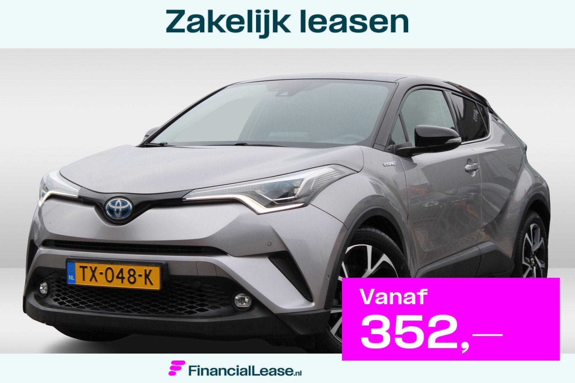 Toyota C-HR 1.8 Hybrid Bi-Tone Plus | Dealer onderhouden, Euro 6, 4 cilinders, 98 pk, 26 km/l