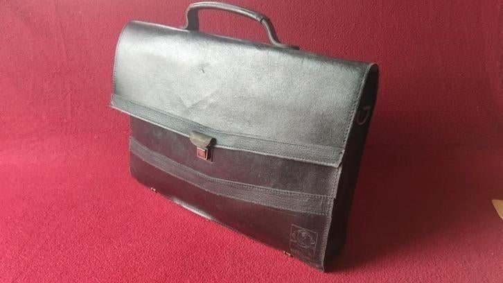 Canadese Montreal leren aktetas, schooltas, laptoptas, Sieraden, Tassen en Uiterlijk, Tassen | Schooltassen, Zo goed als nieuw