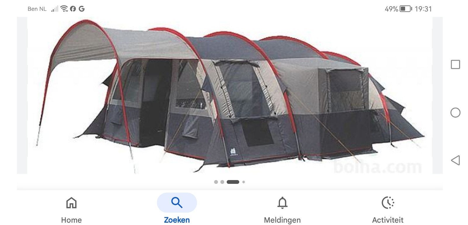 High Peak Capri Plus 6 familietent - Ruime 6-persoons tent, Caravans en Kamperen, Tenten, Ophalen, Gebruikt