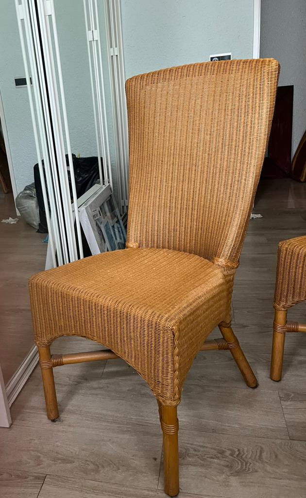5x Lloyd Loom stoelen, Ophalen, Zo goed als nieuw, Bruin, Vijf, Zes of meer stoelen