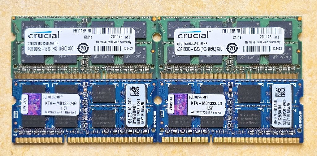 Crucial 4GB - 133 (PC3 10600) SODI geheugen, Computers en Software, RAM geheugen, DDR3, Ophalen of Verzenden, Zo goed als nieuw