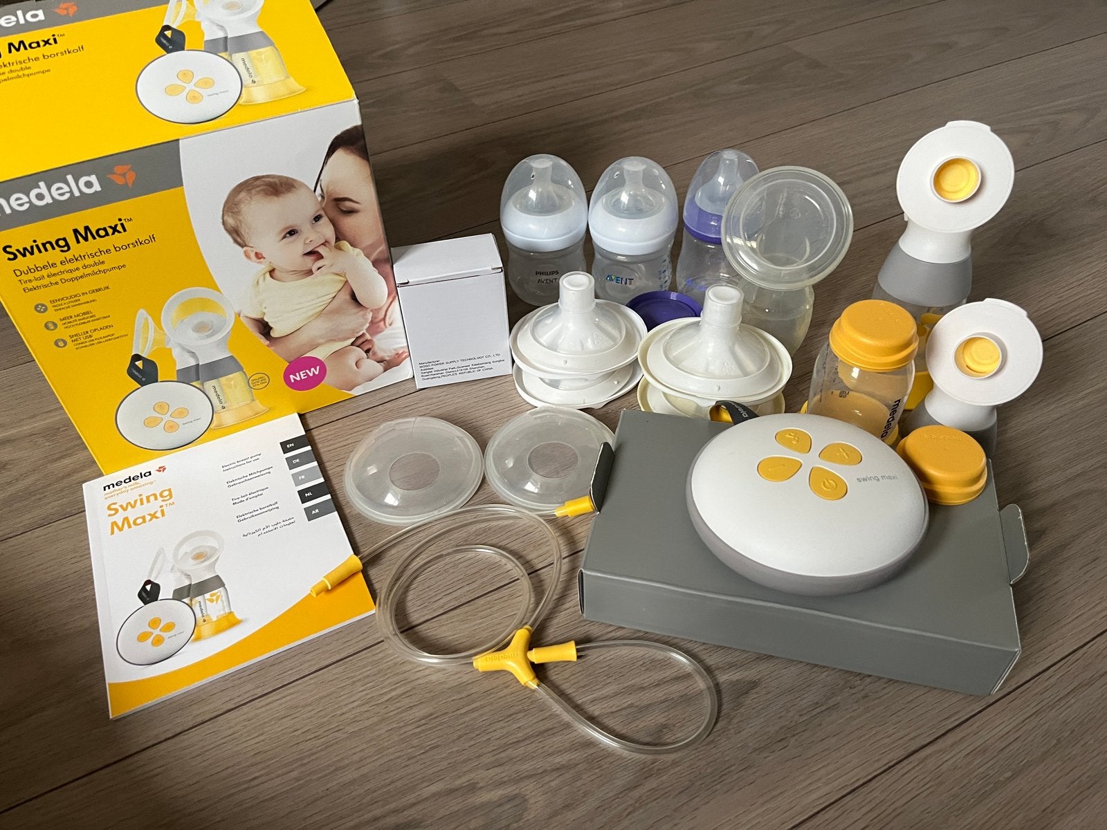 Medela Swing Maxi Dubbele Elektrische Borstkolf, Gebruikt, Dubbelzijdig, Medela, Borstkolf