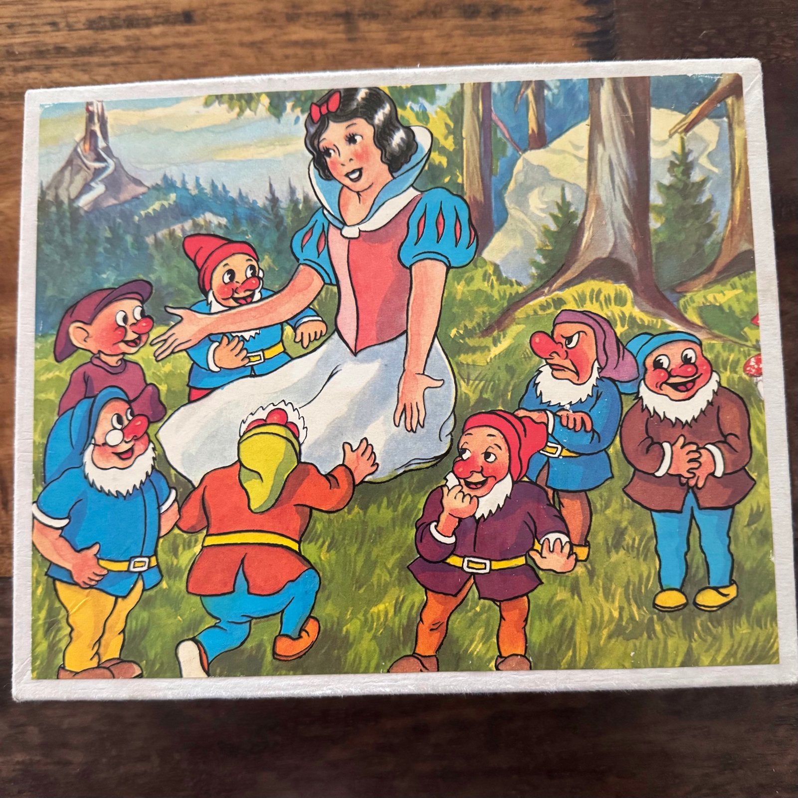 Vintage Disney Sneeuwwitje Kubuspuzzel, Ophalen of Verzenden, Sneeuwwitje of Doornroosje, Gebruikt, Overige typen