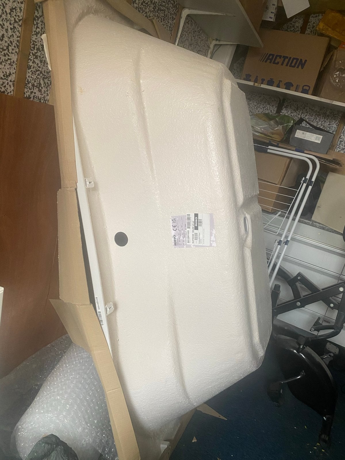 Riho Supreme 180x80 Wit Glanzend Bad, Ophalen, Nieuw, Met bad