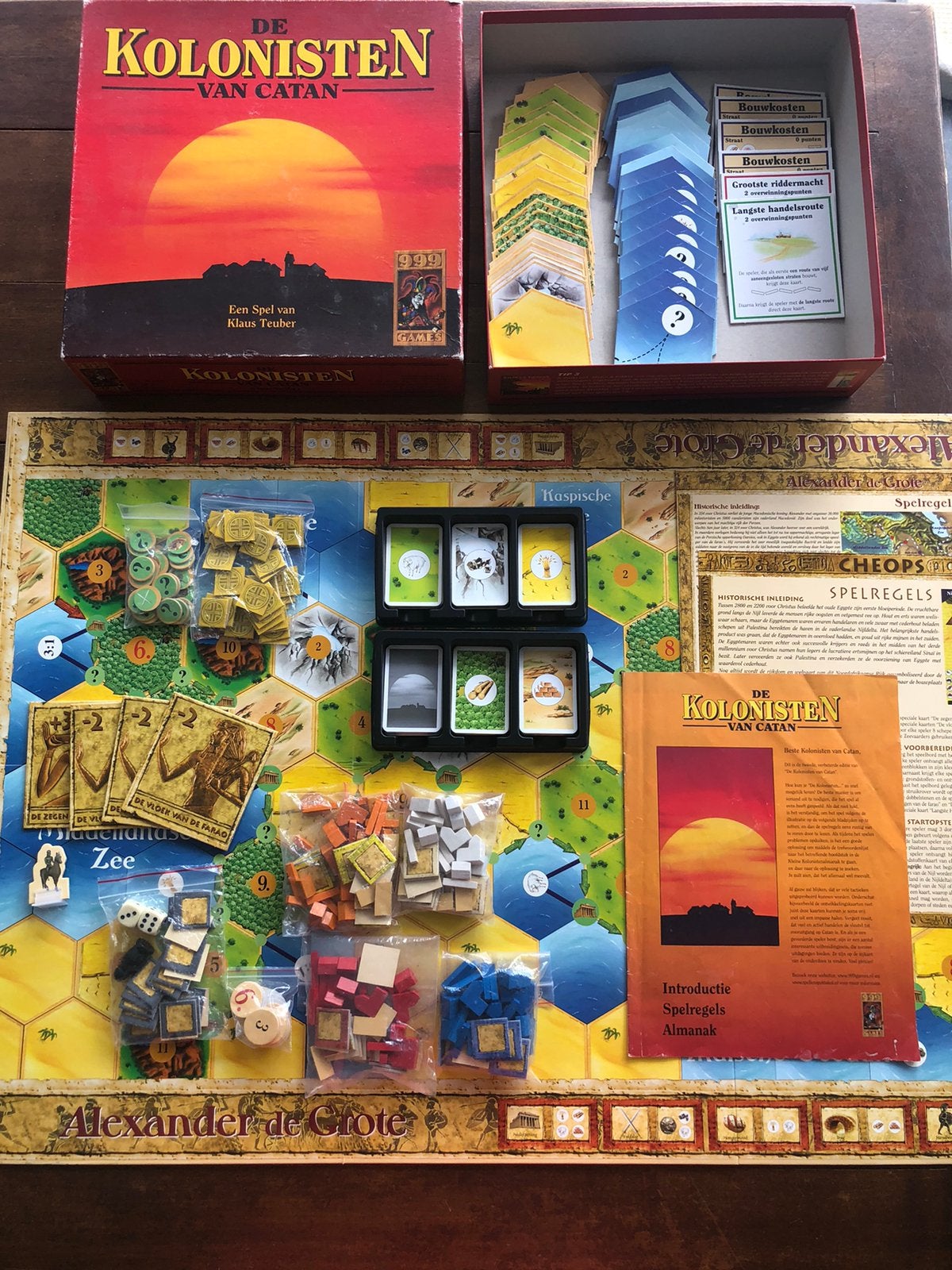 Kolonisten van Catan -hout- inclusief Historische scenario I, Hobby en Vrije tijd, Verzenden, Gebruikt