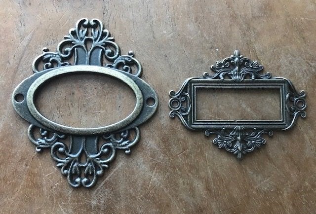 Etikethouder voor apothekerskast etiket greep ladekast, Verburgt Vintage, Brocante, Meerkleurig, Nieuw