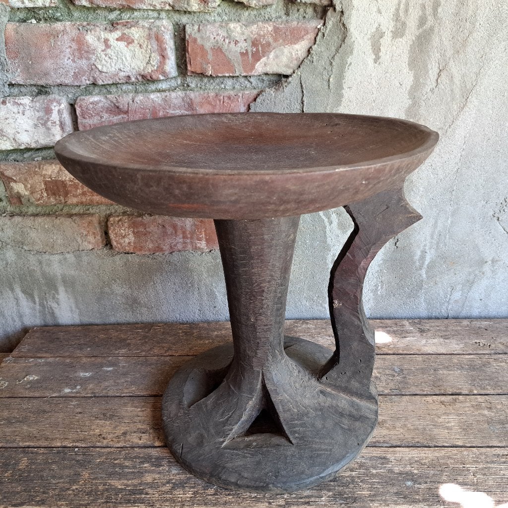 Antiek houten Naga schaal fruitschaal sober Wabi-Sabi Etage3, Gebruikt, ., Ophalen of Verzenden, .