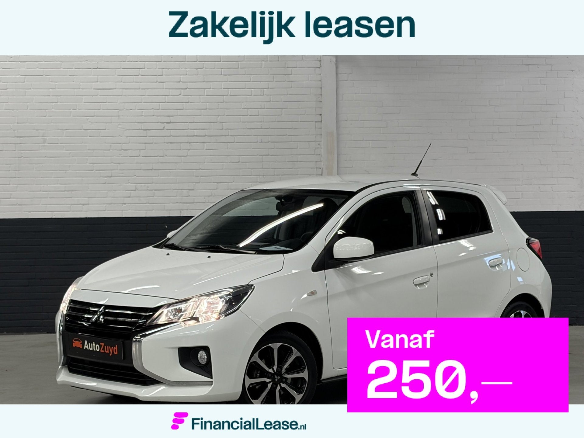 Mitsubishi Space Star 1.2 Instyle Automaat / Navi / Lichtmet, Stof, Gebruikt, Wit, Origineel Nederlands