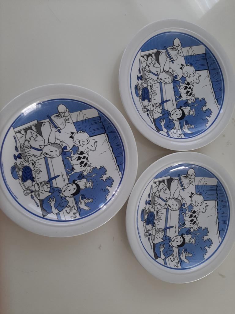 3 vintage AH kinder borden, uitgegeven door Albert Heijn, Ophalen of Verzenden