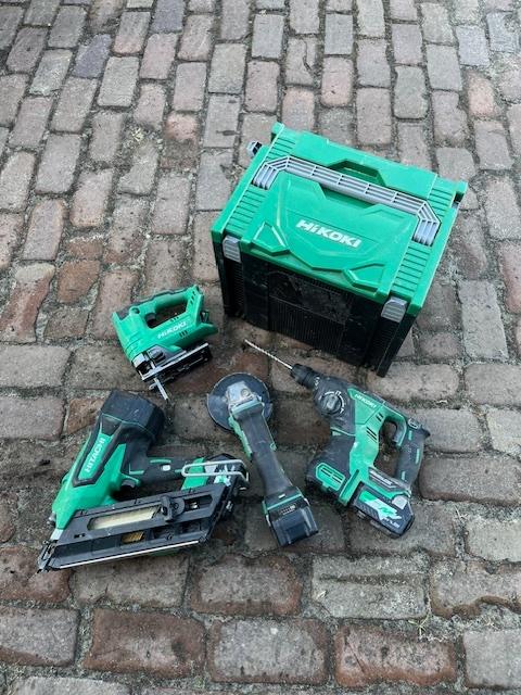 hikoki accu gereedschap set inc tacker, Doe-het-zelf en Verbouw, Ophalen of Verzenden, Zo goed als nieuw